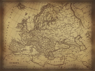 Фотообои Старинная карта Европы