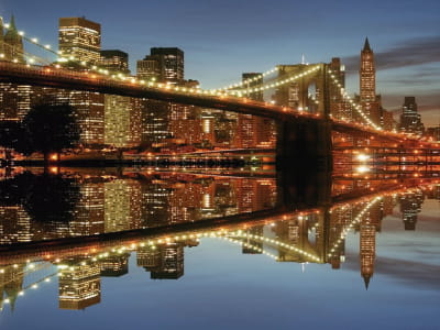 Фотошпалери Бруклінський міст ввечері