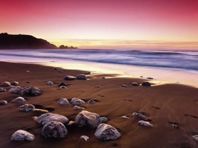 Фотообои Багряный закат над морем
