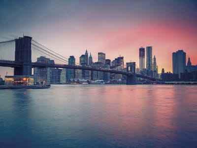 Фотообои Розовый закат в Нью-Йорке
