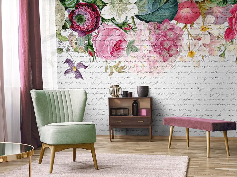 Фрески цветы на стену, купить фреска цветы в интернет-магазине WallArt®