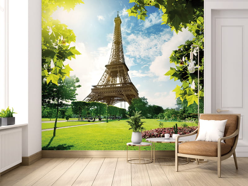 Фотошпалери Париж Ейфелева вежа в інтер'єрі хола