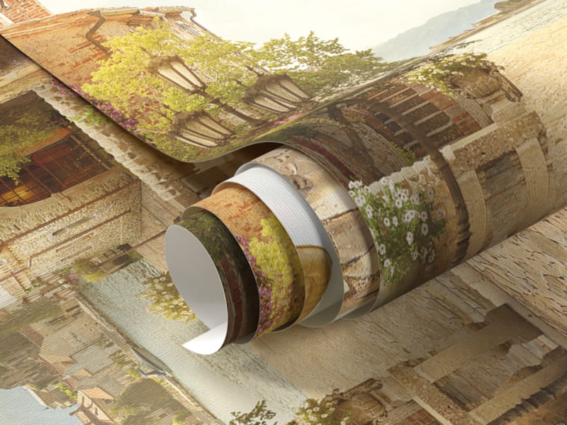 Фотообои Красивый дворик в Италии фрагмент #1