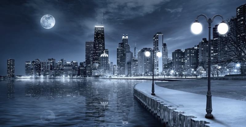 Фотообои Ночной Чикаго