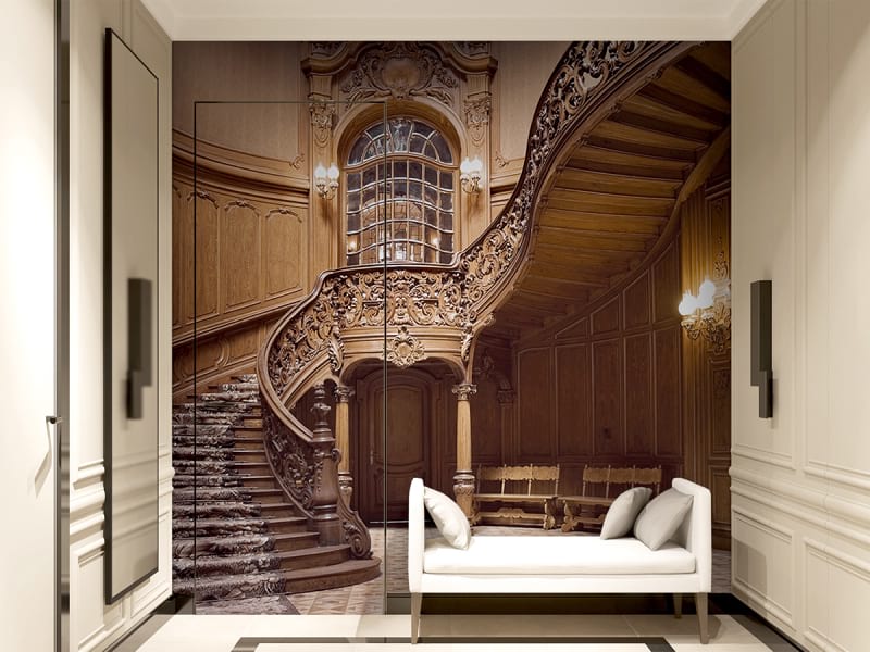 Фотообои Изящная лестница в интерьере холла