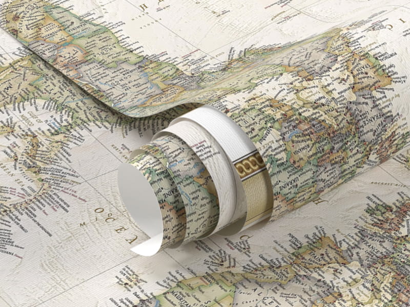 Фотошпалери Антикварна карта світу фрагмент # 1