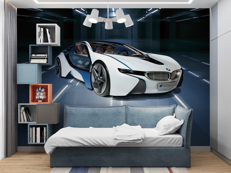 Фотошпалери Концепт-кар БМВ в інтер'єрі підліткової