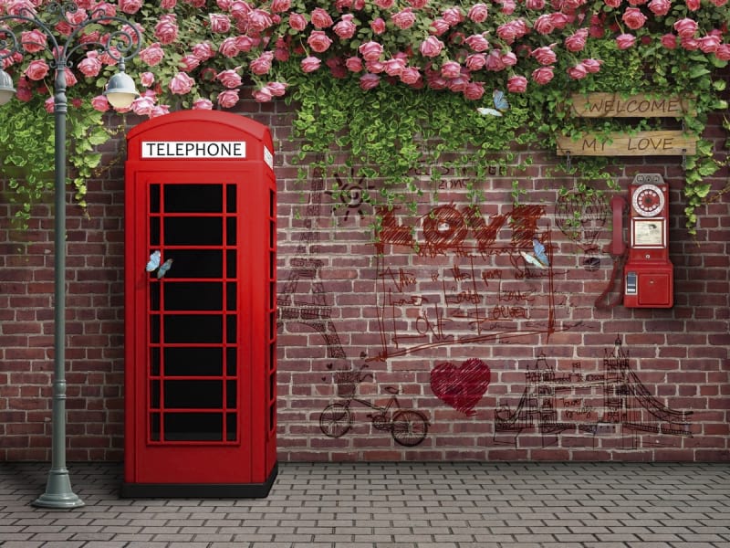 Фотошпалери Телефонна будка