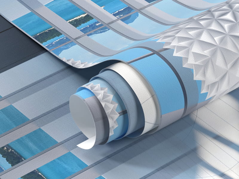 Фотообои Острые сферы в коридоре фрагмент #1