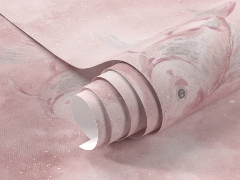 Фотошпалери Рибки на рожевому тлі фрагмент # 1