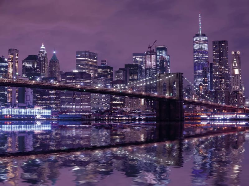 Фотошпалери Бруклінський міст вночі