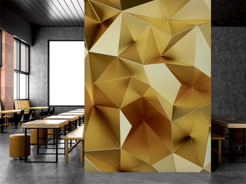 Фотообои Золотая абстракция в интерьере ресторана