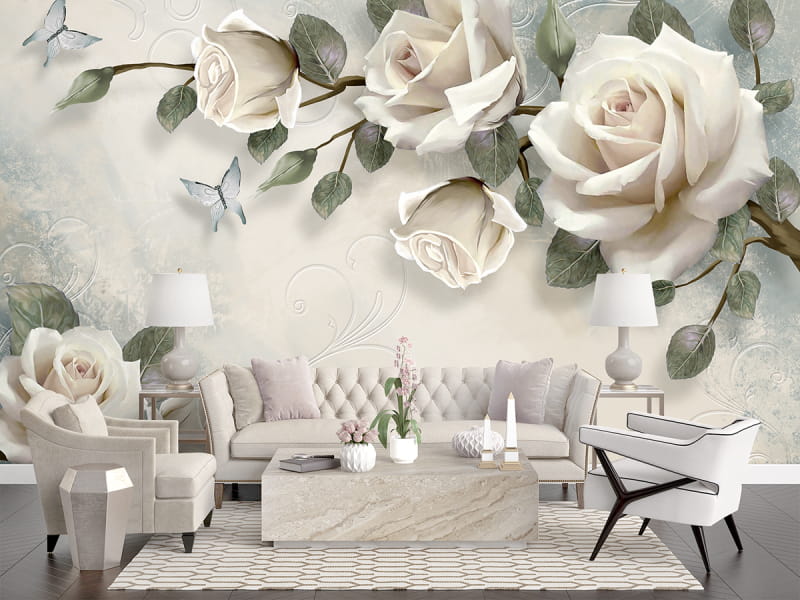 Фотообои Дивные розы на стену. Купить фотообои Дивные розы в интернет-магазине WallArt