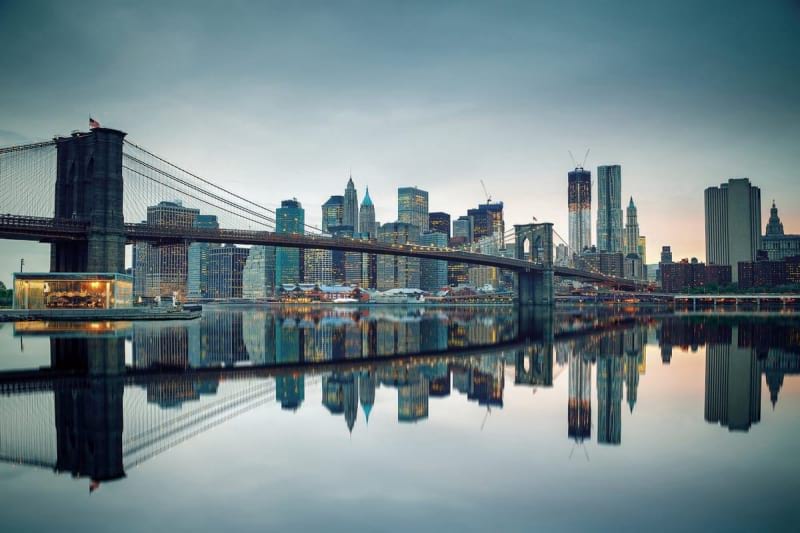Фотообои Закат в Нью-Йорке