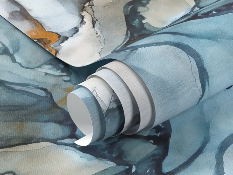 Фотообои Светло-синие чернила фрагмент #1