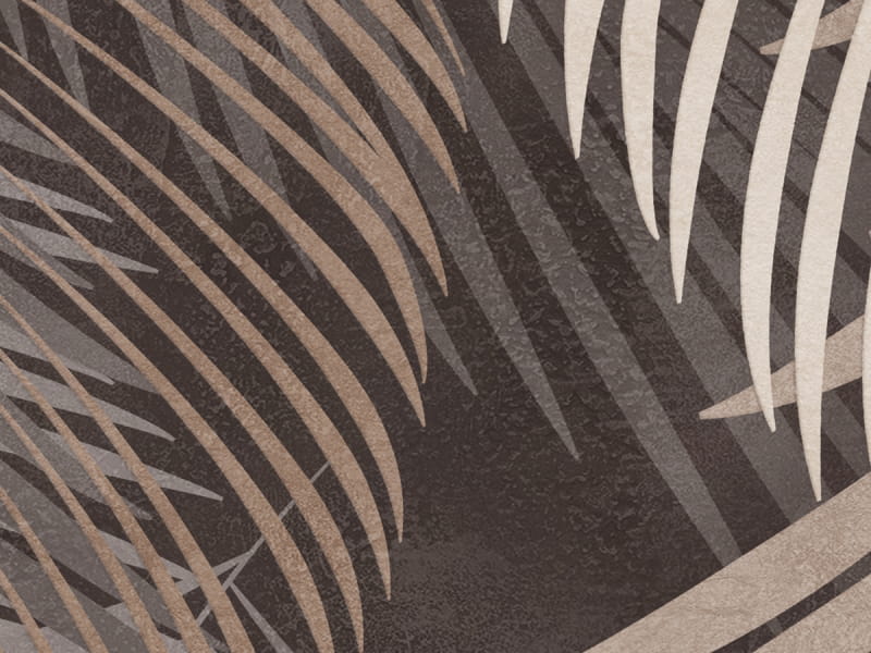 Фотообои Свисающие пальмовые листья фрагмент #1