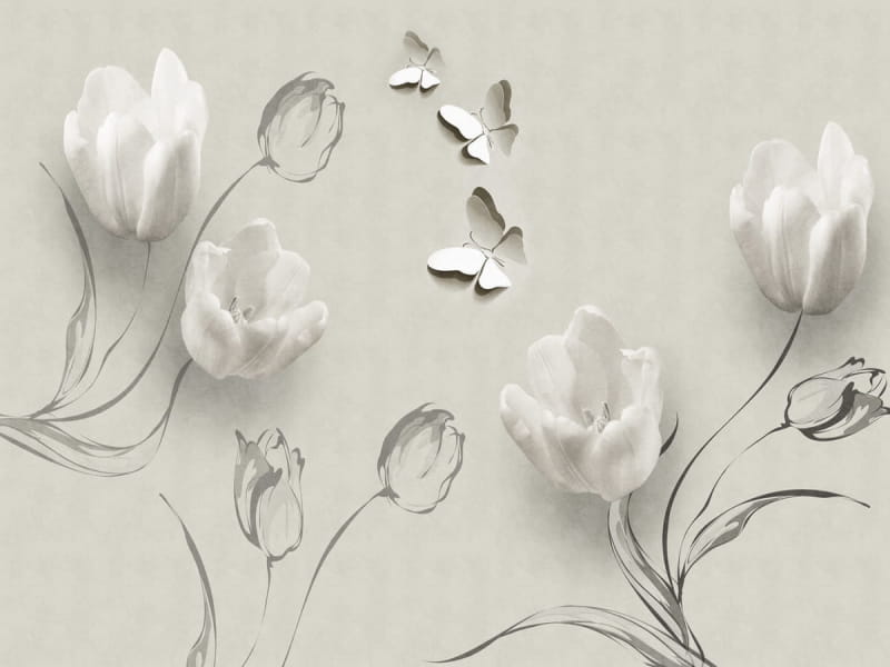 Фотообои Нежные тюльпаны 3Д