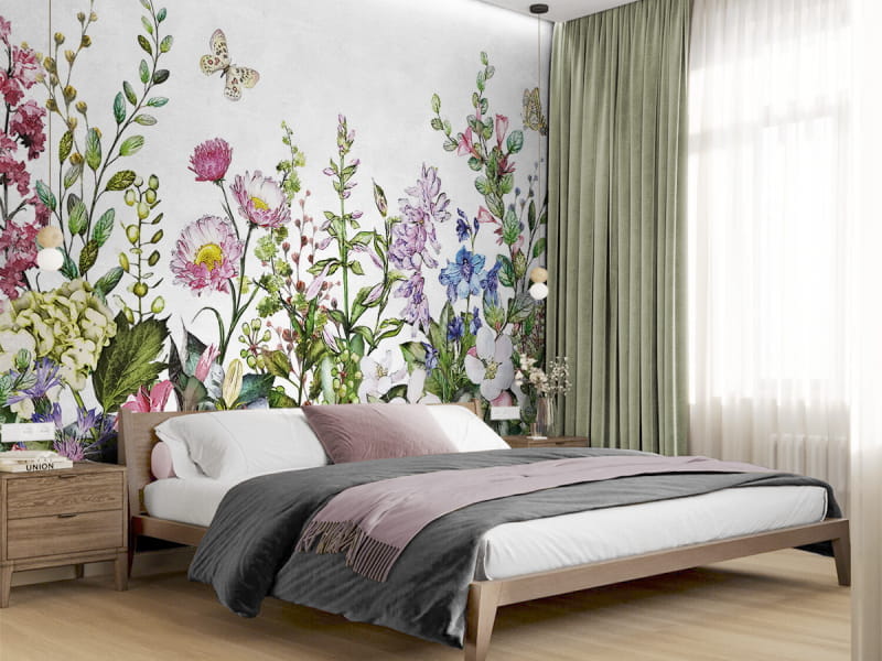 Фотошпалери Весняне пробудження в інтер'єрі спальні