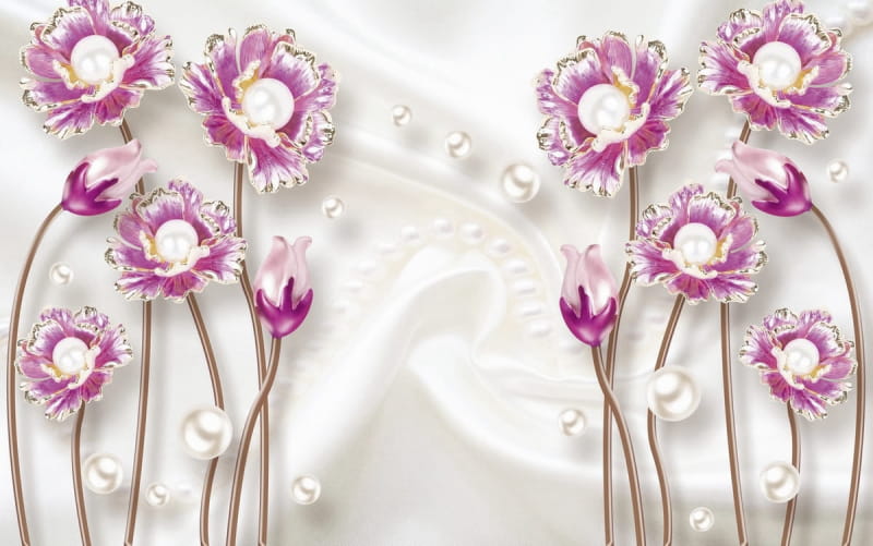 Фотообои Бархатные цветы 3Д