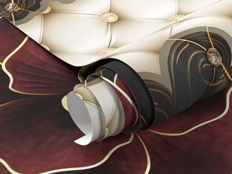 Фотошпалери Бордові квіти 3Д фрагмент # 1