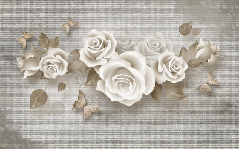 Фотообои Загадочные розы 3Д