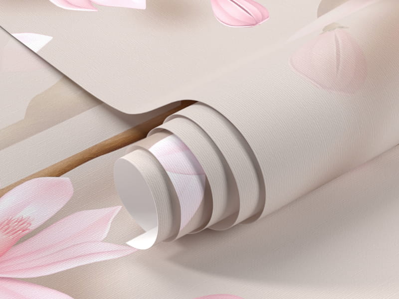 Фотообои Магнолии и бабочки фрагмент #1