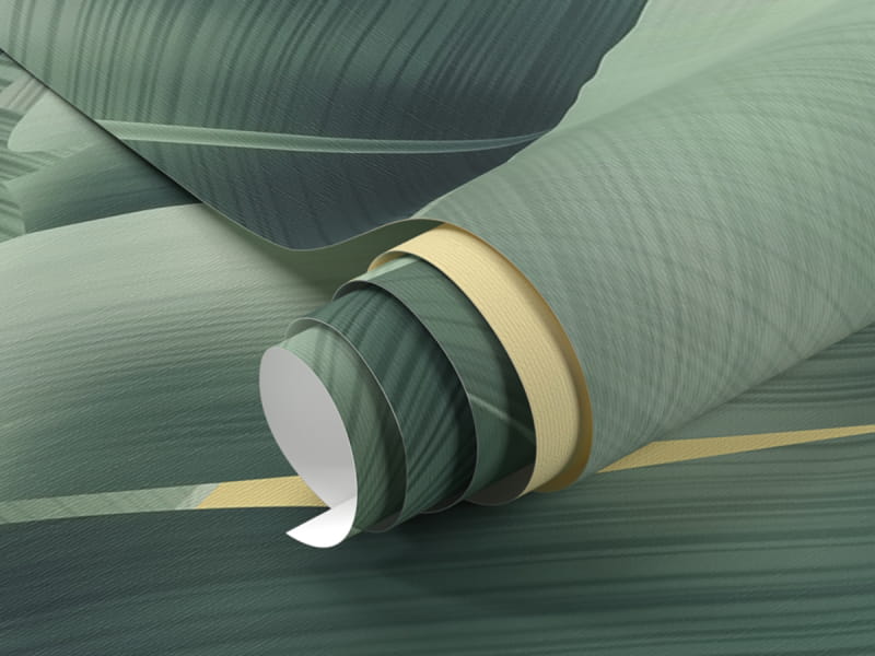 Фотошпалери Листя на жовтому фоні фрагмент # 1