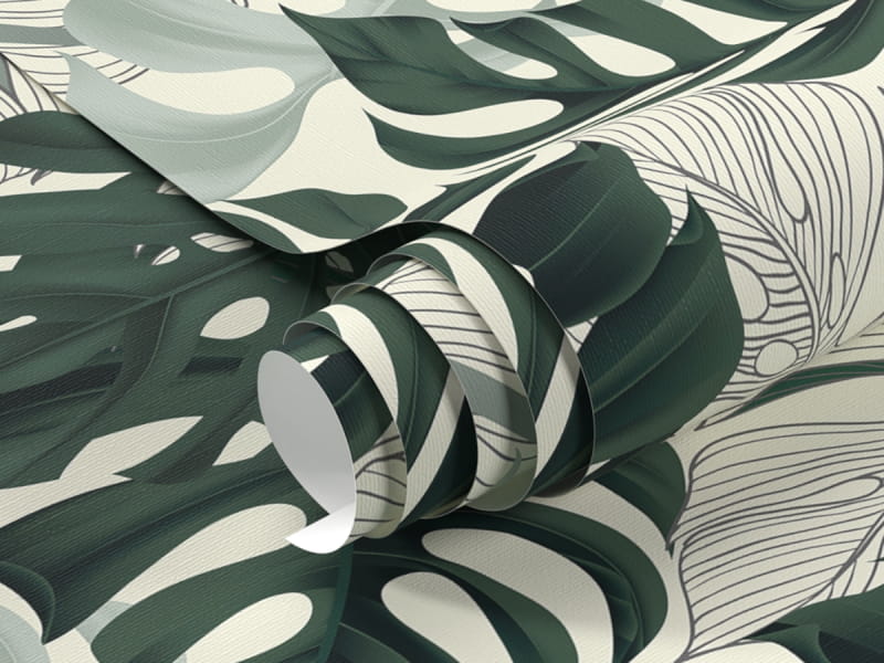 Фотошпалери Ніжне листя монстери фрагмент # 1