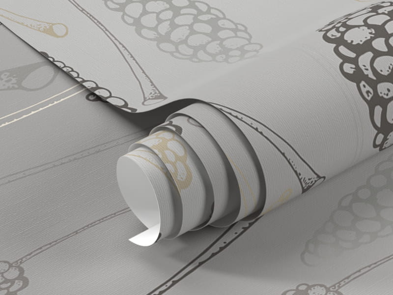 Фотообои Серебристые цветы фрагмент #1