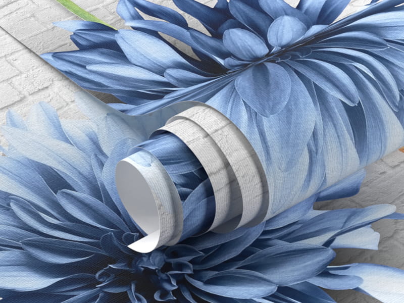 Фотообои Пёстрые цветы 3Д фрагмент #1