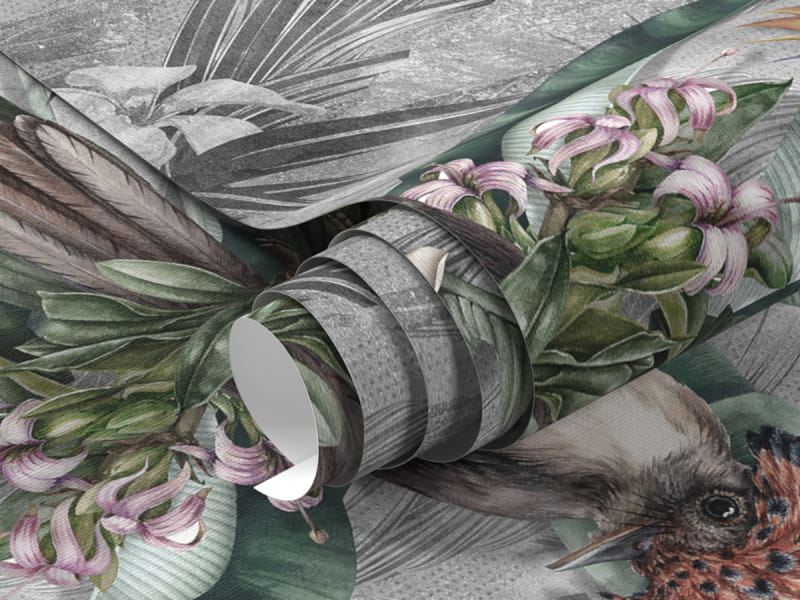 Фотошпалери Тропічні квіти в саду фрагмент # 1