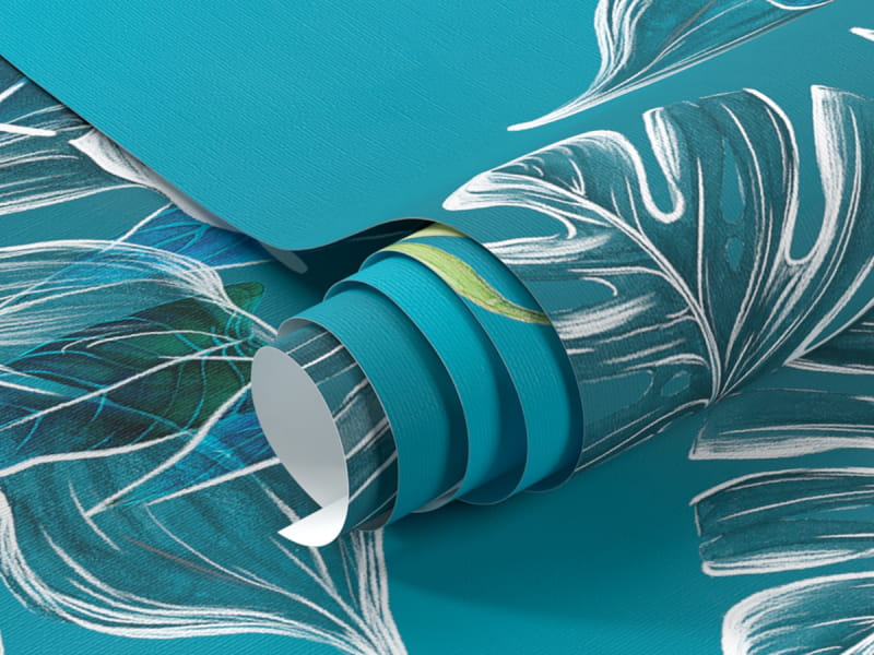 Фотообои Весенние тропические листья фрагмент #1