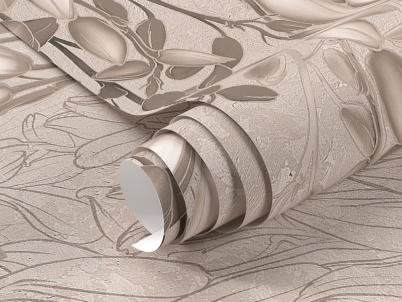 Фотообои Бежевые цветы фрагмент #1