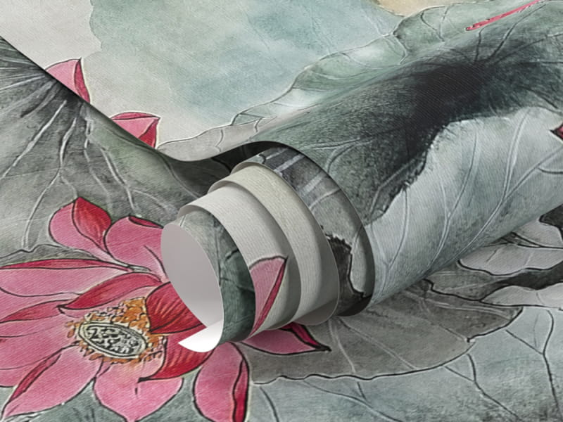 Фотообои Озеро лотосов фрагмент #1