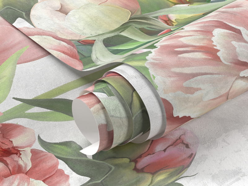 Фотообои Цветущие пионы фрагмент #1