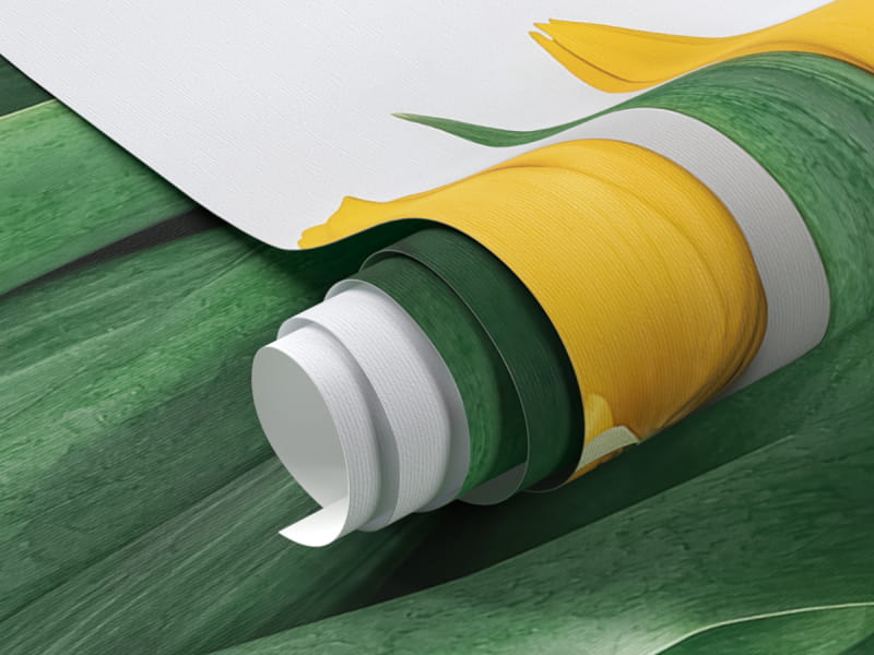 Фотообои Нежные желтые тюльпаны фрагмент #1