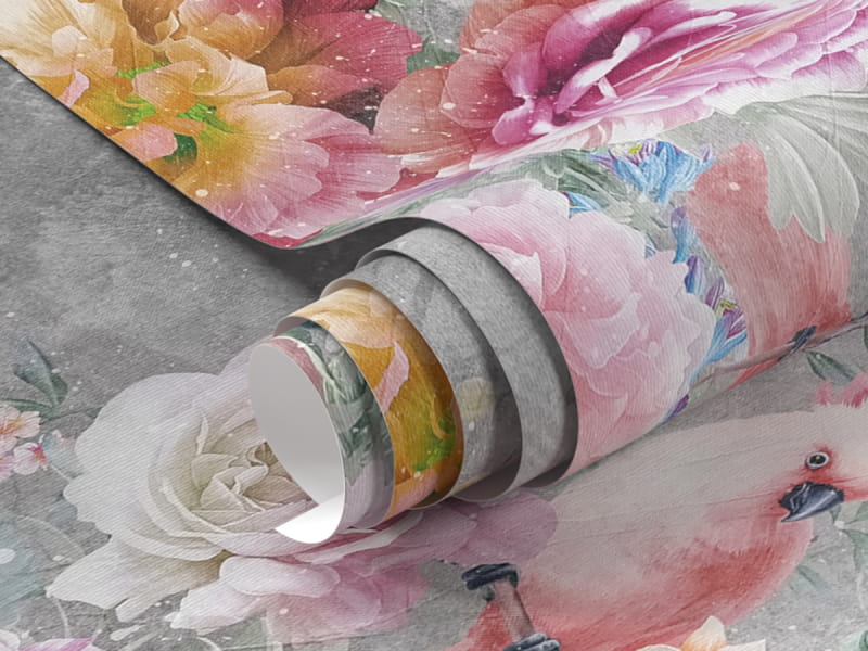 Фотообои Красивые птицы и цветы фрагмент #1