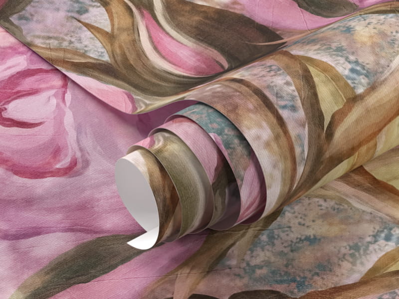 Фотошпалери Рожеві троянди, акварель фрагмент # 1