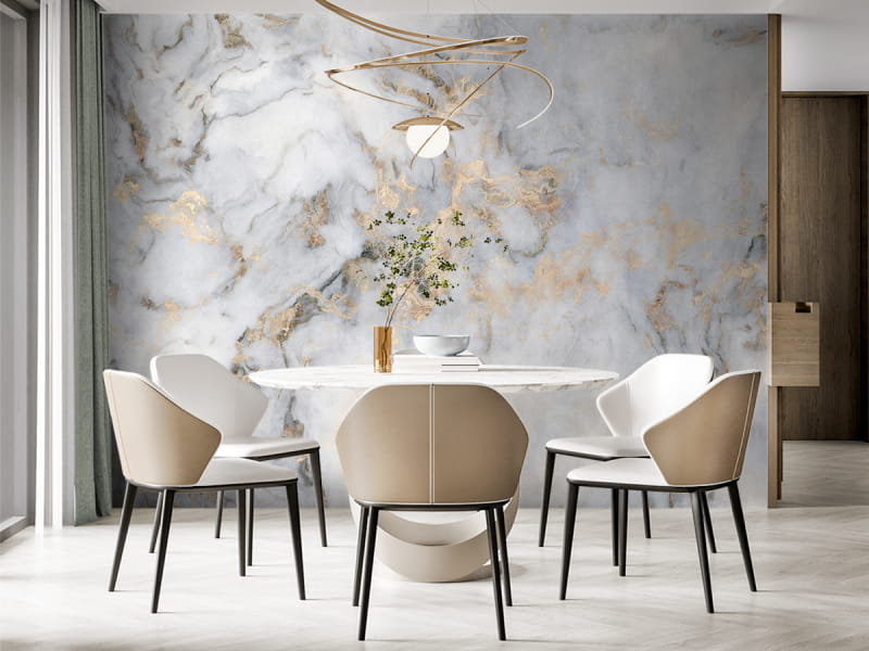 Фотообои Венецианский мрамор в интерьере кухни