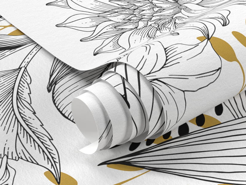 Фотошпалери Великі квіти, графіка фрагмент # 1