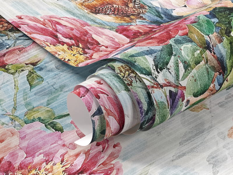 Фотошпалери Півонії, акварель фрагмент # 1