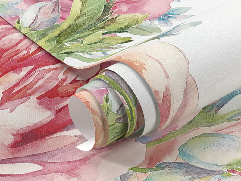 Фотообои Нежные цветы, акварель фрагмент #1