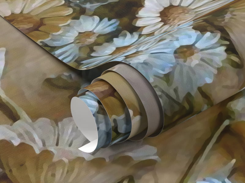 Фотообои Ромашки 3Д фрагмент #1