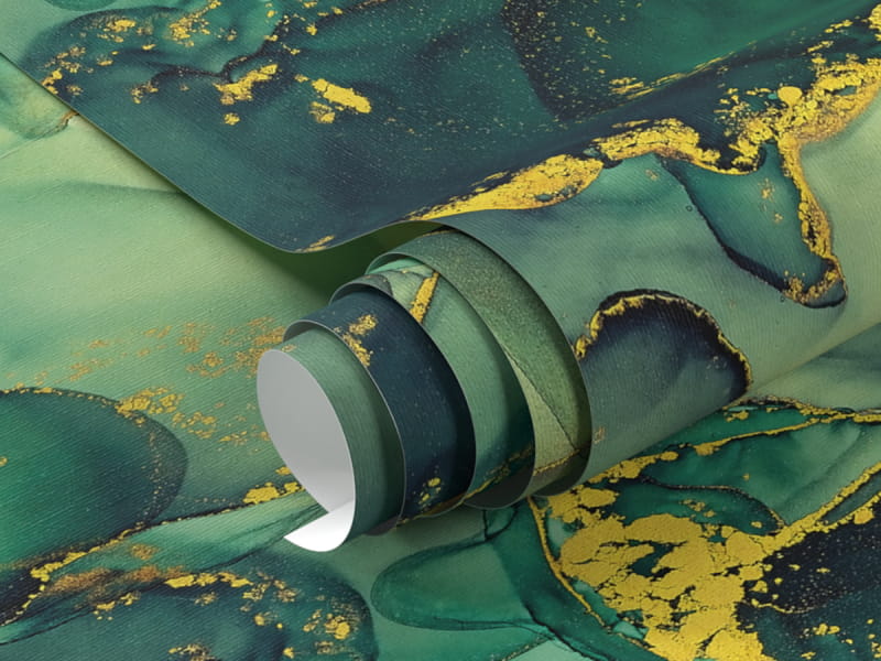 Фотообои Зеленая акварель фрагмент #1