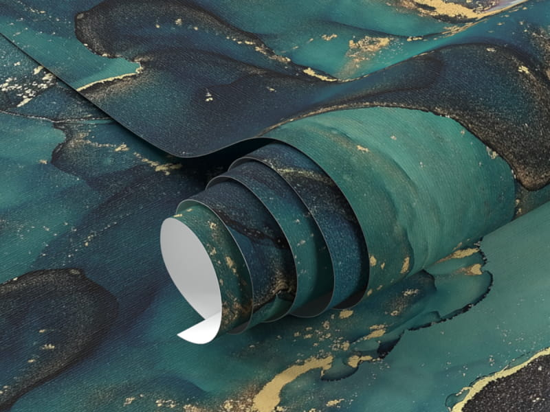 Фотообои Синий флюид фрагмент #1