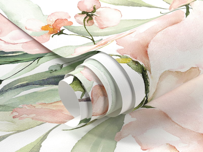 Фотообои Прекрасные розы, акварель фрагмент #1