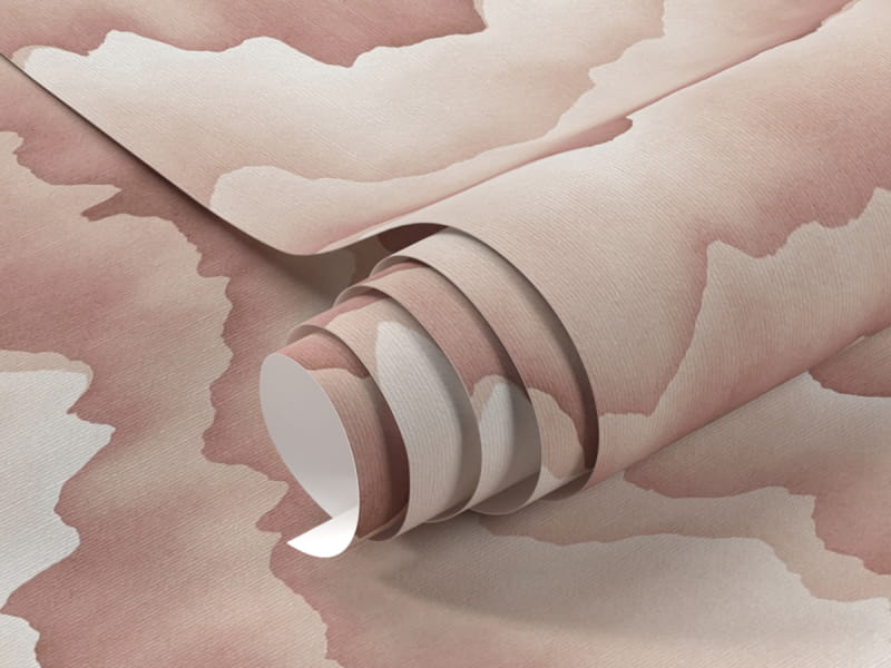 Фотообои Терракотовые горы, акварель фрагмент #1