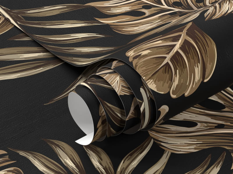 Фотообои Золотые листья тропиков фрагмент #1