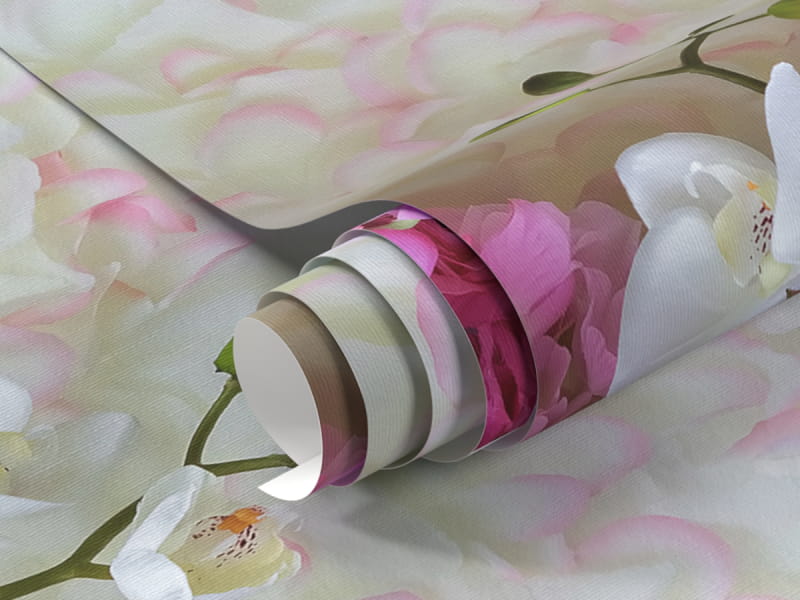 Фотообои Нежные цветы орхидеи 3Д фрагмент #1