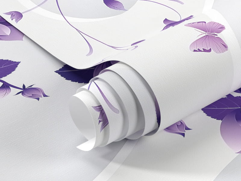 Фотошпалери Квіти з метеликами 3Д фрагмент # 1